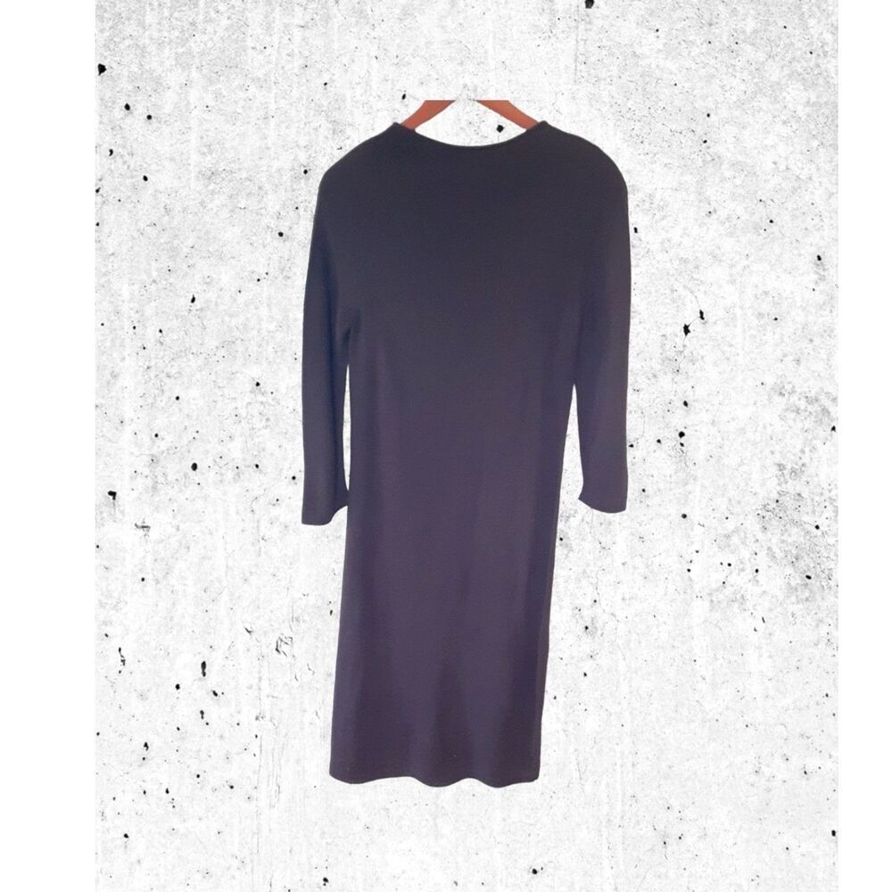 Vintage Nina Leonard Sweater Maxi Knit Dress Chocolate Brown Size XS
